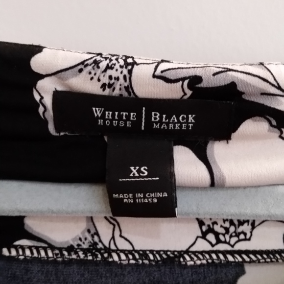 White House Black Market Dress Ruched floral - Picture 3 of 6